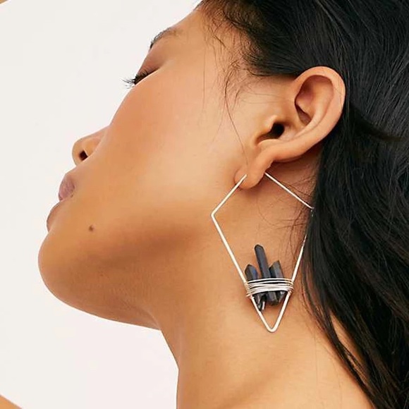 🍋2/$30 New Anthro Quartz Earrings - Picture 2 of 2